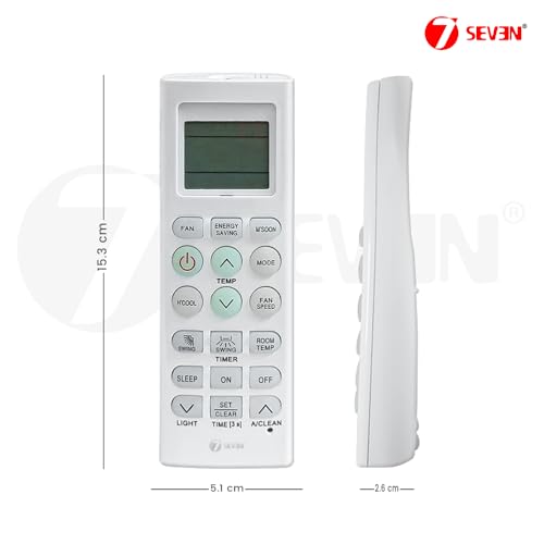 Image of 7SEVEN Compatible with Lg Ac Remote Control Original AKB73975615 Model 36I Suitable for Split Window Air Conditioner 1 1.5 2 Ton - Match Keys Exactly with Existing Remote Function