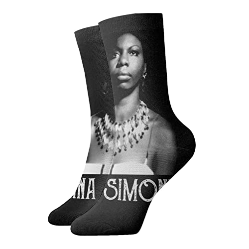 Emerze Nina Simone Casual Socks 3D Print Running Performance Crew Socks For Men/Women #TOP4