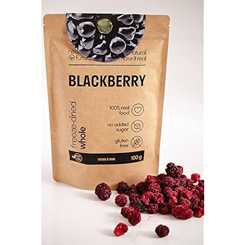 Healthy Future Freeze Dried Blackberry 100% Natural, Gluten free, No added sugar, No preservatives, Healthy fruit snack (100g) Cover