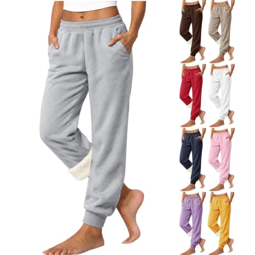 Sherpa Lined Pants Women Fleece Winter Thick Warm Thermal Sweatpant Joggers - image 1