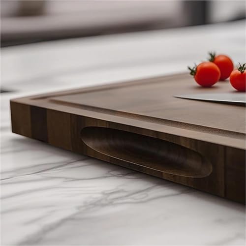 Planche à découper en noyer optimisée pour préparation des aliments