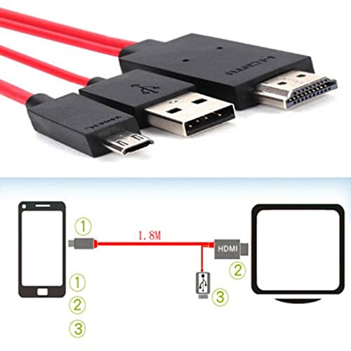 Image of TV AV Cable Micro USB MHL to HDMI HDTV Adapter for Samsung Note 2 3 S3 S4