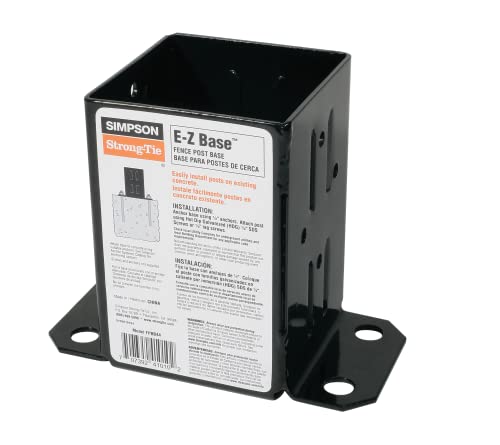 Simpson Strong-Tie FPBB44 E-Z Base Black Powder-Coated Post Base for 4x4
