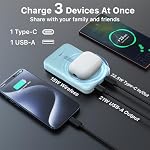 NOBIS 10000mAh Magnetic Power Bank, Dual-Foldable Wireless Portable Charger | with LED Display for Mag-Safe Battery Pack 22.5W PD Fast Charging Type C in&Out for Phone 17 S25