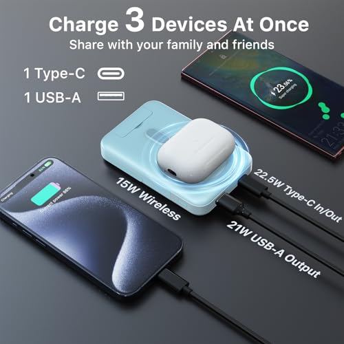 NOBIS Magnetic Power Bank 22.5W 10000mAh Portable Charger with Stand - image 5