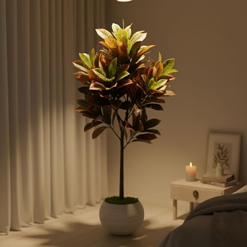 Image of Kayra Decor 5 Feet Artificial Croton Plant with Pot | Artificial Plants Big Size for Home Decor