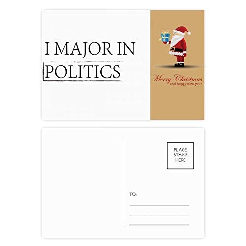 Cartes postales Père Noël Citation I Major in Politics, idée cadeau idéale pour la papeterie
