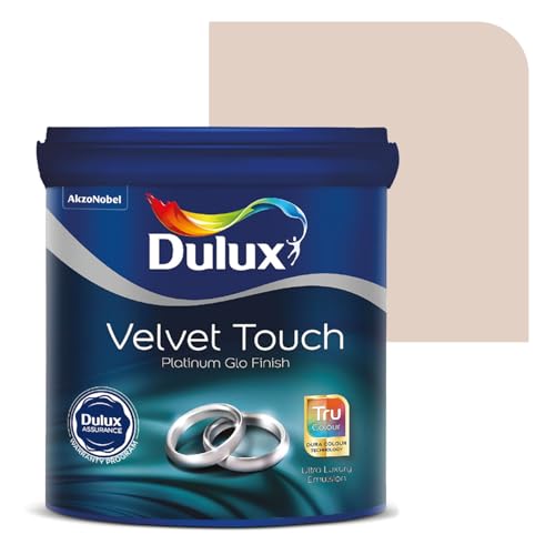 Image of Dulux Platinum Glo Super Premium Interior Emulsion Paint For Walls With 6 Years Warranty| Rich Matte Finish | Dirt & Dust Resistant | Smooth Colors, Off White(10 Litre,Domestic Bliss)