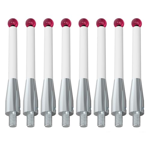 Image of CMM Touch Probe Stylus For Renishaw A-5000-3709 Test Probes Leads 50mm Ball Ceramic Stem, M4 Thread, 6mm Ball (8Pcs)