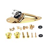 LIFKOME Gitarre Strap Lock Set Metall Gold Teilig mit Schrauben Gitarrensaiten Retainer Strap...