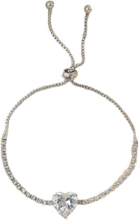 Fashion Delicate Adjustable Chain Bracelet for Women Cubic Zirconia Silver Gold Elegant Minimalist Jewelry Perfect Gifts for Her