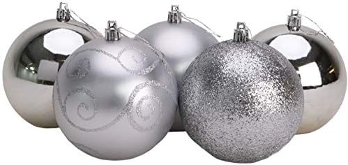 5-100mm Large Baubles - Shiny, Matte & Glitter Design - Christmas Decorations (Red)