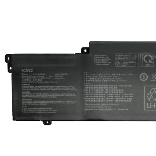 Image of C31N1914 Battery 63Wh 5260mAh Replacement for Asus ZenBook 14 Ultraligh UX435EAL UX435EG UX435EA ZenBook 13 UX425UG Series 0B200-03730100 3ICP6 /70 /81 11.61V 3-Cells