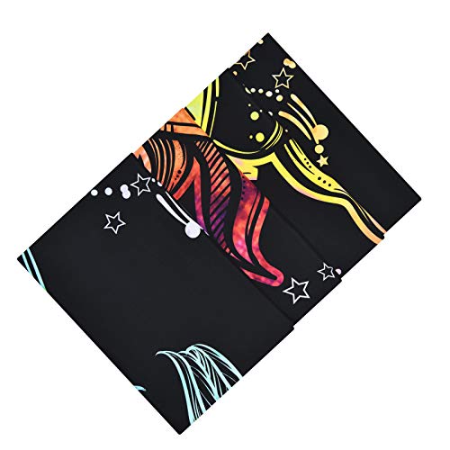 Uspring Sun And Moon Tapestry Burning Sun Tapestry Black Colorful Wall Tapestries Moon And Stars Tapestry Psychedelic Mandala Tapestry Wall Hanging For Room (51.2 × 59.1 Inches) #TOP6