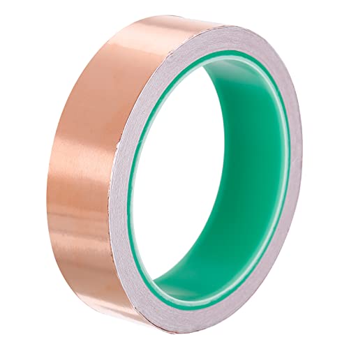 Image of PATIKIL Copper Foil Tape 1 Inch x 33 Feet 0.05mm Thick Double Sided Conductive Adhesive EMI Shielding for Electronics, Circuits, Grounding