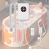 VCYEX Warmwasserbereiter Für Faltbare Badewanne Erwachsene Mit Konstanter Temperaturregelung Von 30–43 °C, Überhitzungs, Kurzschluss Für Badewanne, EimerWhite,8.6 * 5.8 * 2.9 inch