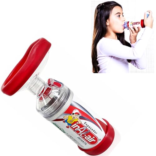 Espaçador Para Medicamentos Auxiliar No Tratamento De Doenças Respiratórias Inal-air Infantil Vermel