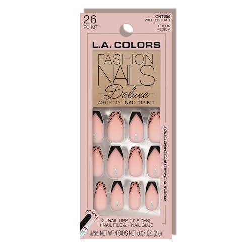 L.A. COLORS Fashion Nails Deluxe, Wild At Heart CNT659W