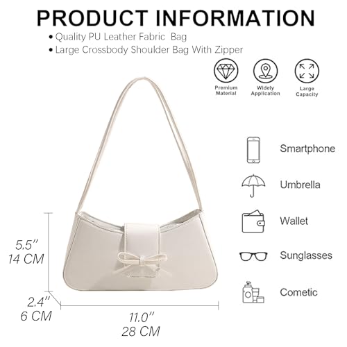 Image of KAMEILONG Trendy Red Shoulder Bag for Women Patent Leather Hobo Handbags Y2K Purses Clutch Bag Cute Bow Purse