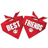 Best Friends Dog Bandana for Dogs Contains 2 (Assorted Colors)