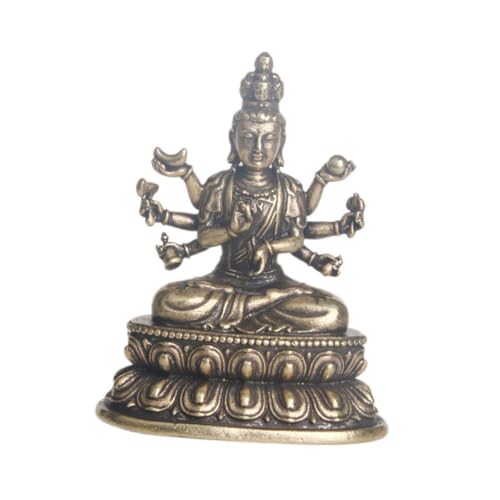 iplusmile 真鍮製千手観音像 伝統工芸細工 家装飾用仏像置物 デスクトップ省スペース オーナメント プレゼント対応 レトロ風