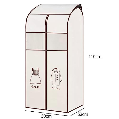 Storage Bags for Clothes,Hanging Garment Bags for Closet Storage Bottom Enclosed Made of Non-woven Fabric with Clear PE Windows, Three-dimensional Waterproof and Dustproof，Wardrobe Closet for Hangin2