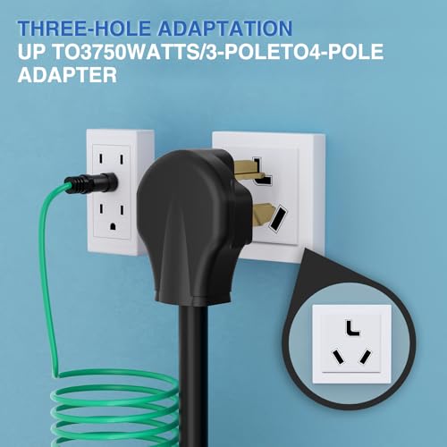 Image of Nilight EV Dryer Adapter Cord 30 Amp to 30Amp 3 Prong 125V 3750 Watt Pure Copper Dryers Old Outlet New Plug Conversion Heavy Duty 10 Gauge Wires 10-30P to 14-30R 30M /30F