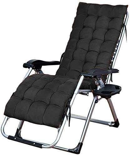 Chaise inclinable de jardin ajustable pour terrasse et cour avec matelas grand confort
