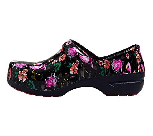 Image of Anywear SR Angel Nursing Clogs - Lightweight, Water-Resistant Non-Slip Work Shoes with Exceptional EVA Cushioning, Ventilated Insoles, Grey /Blue - 8 Women /6 Men