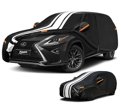 Image of Kayme Car Cover for Lexus RX RX300 RX330 RX350L RX400H RX450H (1999-2026) | Waterproof All Weather for Automobiles, Gift with Tape /Towel /Bag, Outdoor Full Exterior Cover Rain Snow Sun UV Protection.