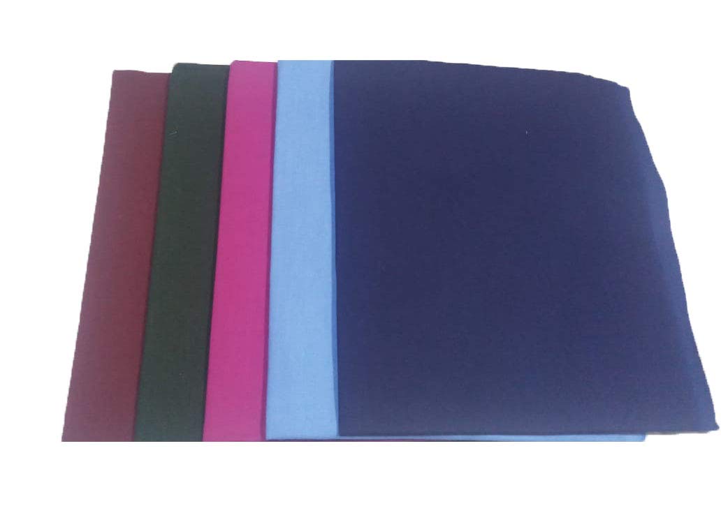 Garmend Blouse Piece Material Unstiched Cotton 1 meter Multi Color Pack of 5 (navy blue pink light blue dark green maroon)
