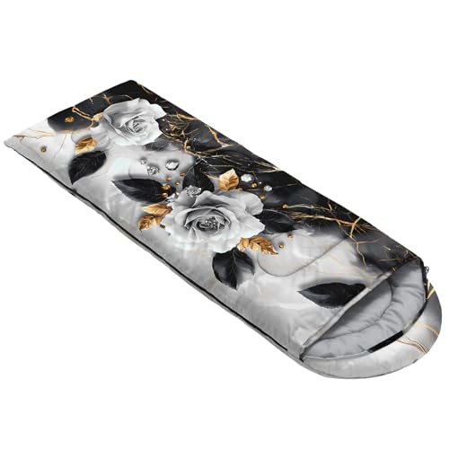 Image of QOOMO Ball Flower Camping Sleeping Bags,3 Season Warm & Cool Weather,Lightweight,Waterproof Sleeping Bags for Adults & Kids,Traveling,and Outdoors,Camping Gear Equipment