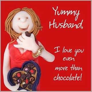 Holy Mackerel Greeting Card - Yummy Husband. I Love You Even More Than Chocolate - For birthday, Congratulations, Good Luck, Valentines Day,