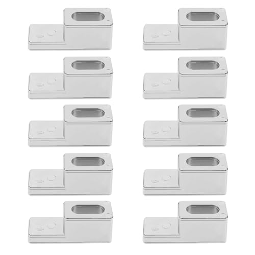 YINETTECH 10 Piezas de Soporte de Panel de Vidrio de Ducha de 6 Mm Clip de Retención de Plástico ABS Cromado para Soporte de Abrazadera de Puerta de Accesorio de Mampara de Baño