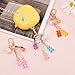 Gosknor 3pcs Bear Keychain, Resin Cute Key Ring Accessories Kawaii Keychain Pendant Keyring Jewelry Candy Color Macarons Bear Gummy Key Chain for Women Girls Christmas Car Decor