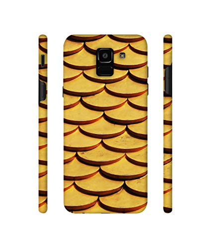 Image of Amazon Brand - Solimo Designer Wooden Semi Circle Texture 3D Printed Hard Back Case Mobile Cover for Samsung Galaxy J6