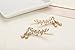 Chichinside CZ Crystal Leaves Ear Cuffs Climber Earrings Sweep up Ear Wrap Pins 1 Pair (rose gold-plated-base)