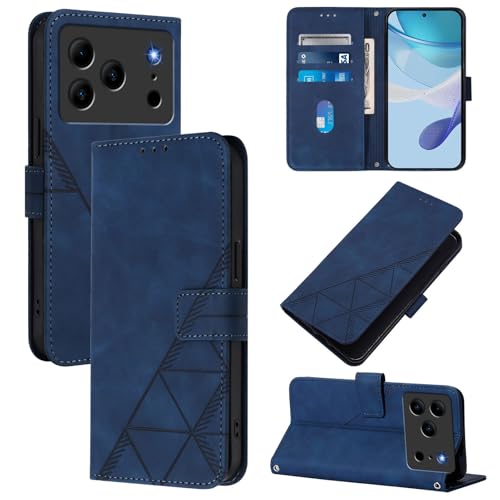 �X�}�z�P�[�X �Ή��@�� for Doogee Note 56 (Pro) / Note 56 Plus �t���b�v�X�^���h �}�O�l�b�g�N���X�v �E�H���b�g�J�o�[ �J�[�h�X���b�g Blue