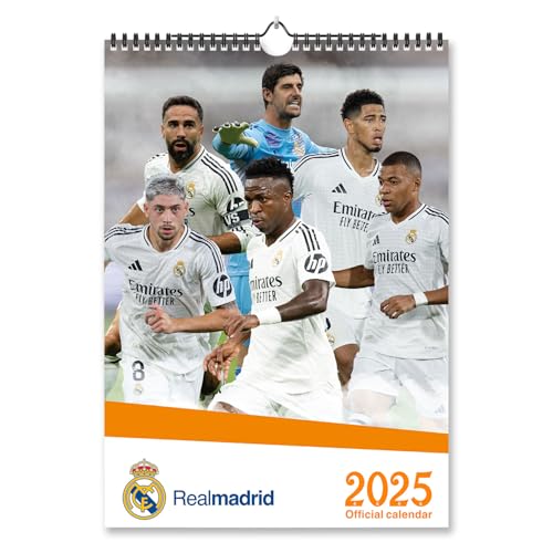 Calendario 2025 pared A3 Real Madrid Temporada 24/25 - Calendario pared grande, Planificador mensual: Con Ilustraciones a todo color (29,7x42 cm)