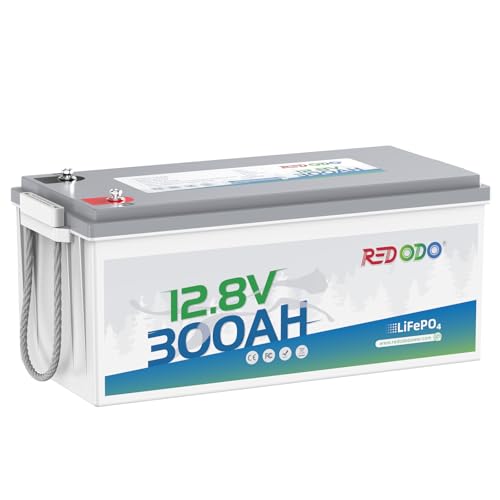 Image of Redodo LiFePO4 Battery 12V 300Ah, Max. 2560W Power Output, Built in 200A BMS, 4000-15000 Deep Cycles & 10-Year Lifetime, Perfect for RV, Marine, Trolling Motor, Solar Off-Grid System