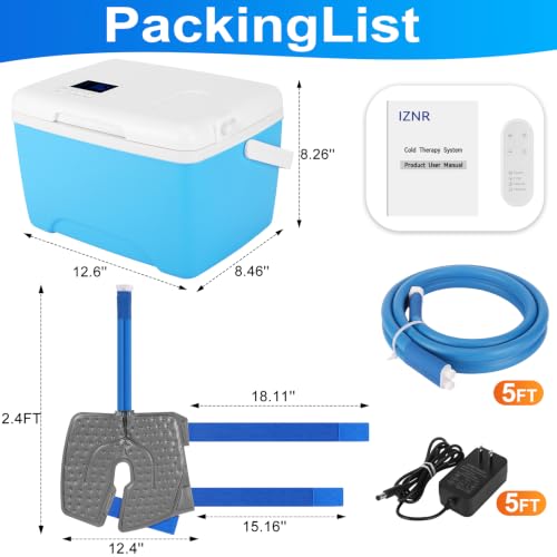 Image of Ice Machine for Joint Knee After Surgery | Wireless Remote & Temp Monitor | Power-Saving Mode & Adjustable Timer & 17H Cryotherapy, Cold Therapy for ACL /TKR /Sports Training, Replacement Compress Pad