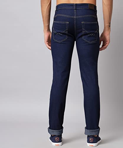 Image of STUDIO NEXX Men's Regular Fit Jeans|Stretchable Mid Rise Denim |Contrast Detailed Stitch