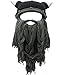 YEKEYI Adult Viking Beard Beanie Horn Hat Winter Warm Mask Hat Knitted Wool Funny Skull Cap (Horn-Dgray)