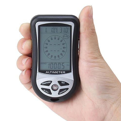 DAGIJIRD Electronic Digital Altimeter 8 in 1 Multifunction LCD Backlight Mini Altimeter Barometer Compass Thermometer Weather Forecast Calendar - Thumbnail 3
