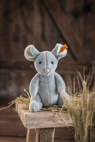 Steiff 056246 Soft Cuddly Friends Cheesy Maus 19cm, blaugrau sitzend, Gray Violet