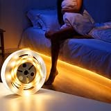 Vansky Motion Sensor Bed Light: 1s Fast Glow Warm & Soft...