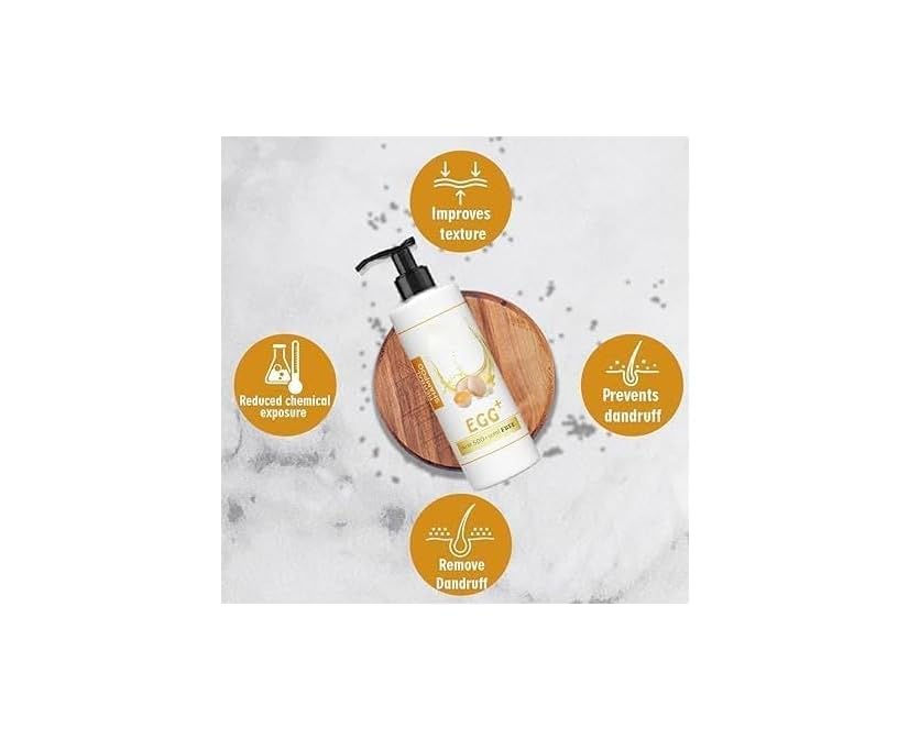 MM Egg Shampoo For Hair Growth | Egg & Banana Shampoo For Hair Loss | | Anti-Dandruff | Anti-Hair Fall | Ideal for Shiny, Healthy Hair | Organic And Natural - 550ml(18.6 Oz)