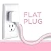 Cordinate Designer 2-Outlet Power Strip with 2 USB Ports, 10 Ft Braided Extension Cord, 2.4A Fast Charge, Surge Protection, Low-Profile Flat Plug, UL Listed, White/Pink, 41884