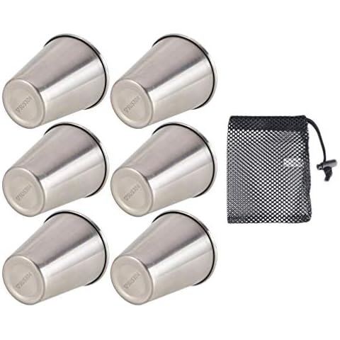 Clispeed 4 vasos de chupito de acero inoxidable reutilizables Cover