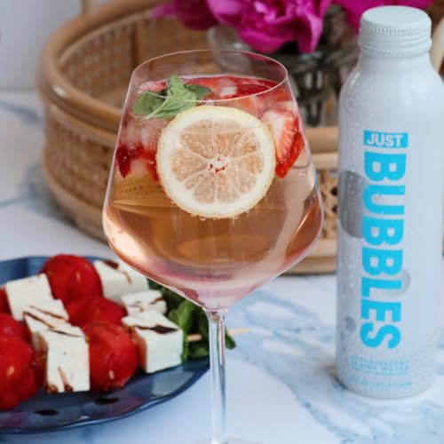 Image of JUST Bubbles - Pure Premium Sparkling Spring Water in a Fully Recyclable Reusable Eco-Friendly Bottle - 100% Mountain-Sourced Carbonated Water with Naturally Occurring Minerals, 16 Fl Oz (Pack of 12)